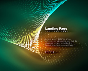 Neon glowing background for landing page