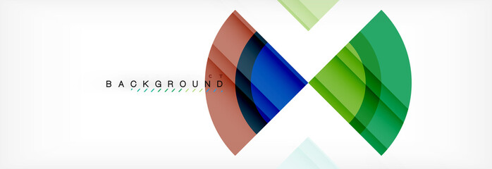 Vector circular geometric abstract background