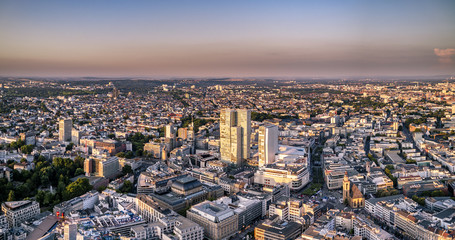 Aerial of Frankfurt Main in Germany - Europe