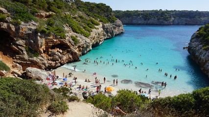 Vistas a Caló des Moro en Mallorca