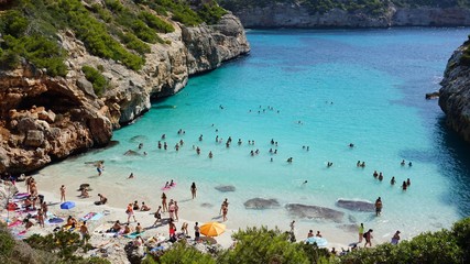 Vistas a Caló des Moro en Mallorca