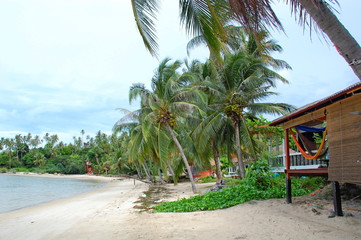 Seascape at a beautiful beach in Koh Phangan in Thailand