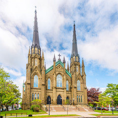 Fototapeta na wymiar View at the Basilica of Saint Dunstant in Charlottetown - Canada