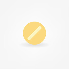 Pill icon in trendy flat style isolated on background. Vector illustration