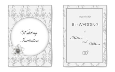 Wedding invitation. Watercolor  floral composition. Vector
