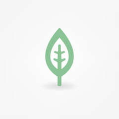 Green Leaf Icon Vector Illustrations