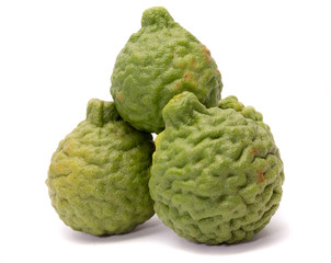 Bergamot fruit on a white background