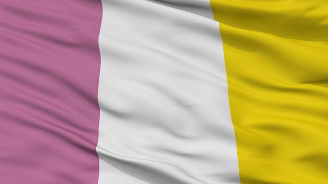 Ath City Flag, Country Belgium, Closeup View