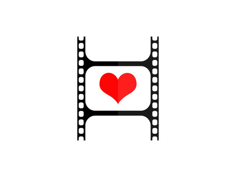 Filmstrip with heart