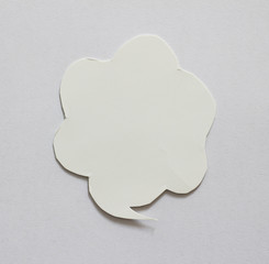 Blank speech bubble paper