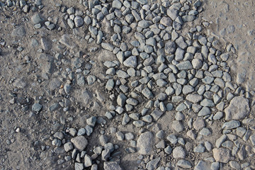 Pebbles on the ground