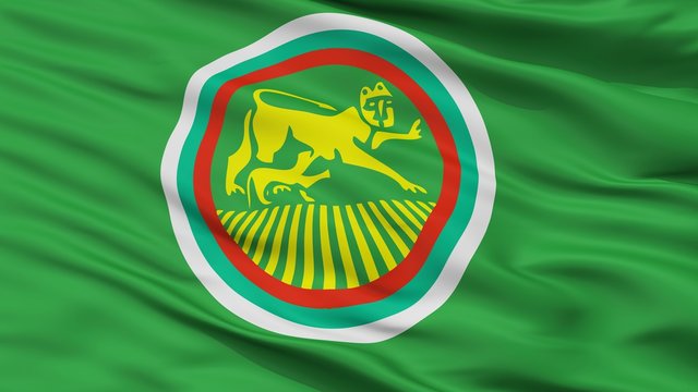 Stara Zagora City Flag, Country Bulgaria, Closeup View