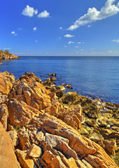 Beautiful landscape on rocky shore
