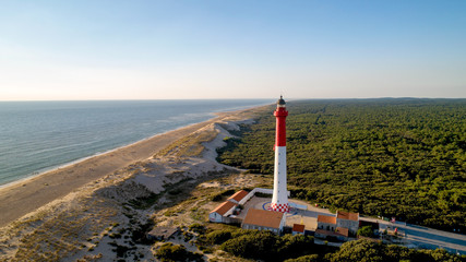 Photographie aérienne du phare de La Coubre à La Tremblade