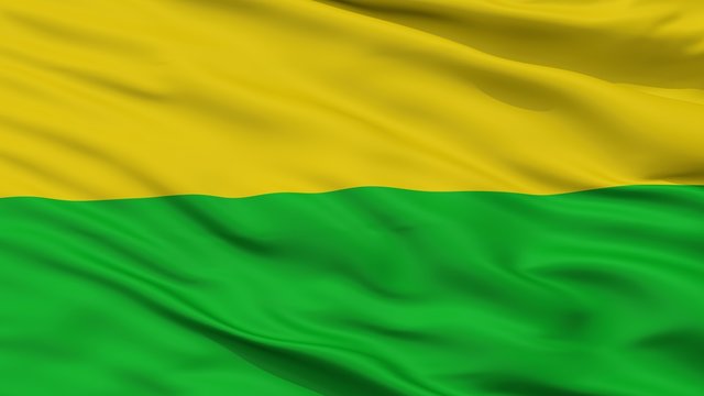 El Bagre City Flag, Country Colombia, Antioquia Department, Closeup View