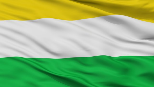 Gamarra City Flag, Country Colombia, Cesar Department, Closeup View