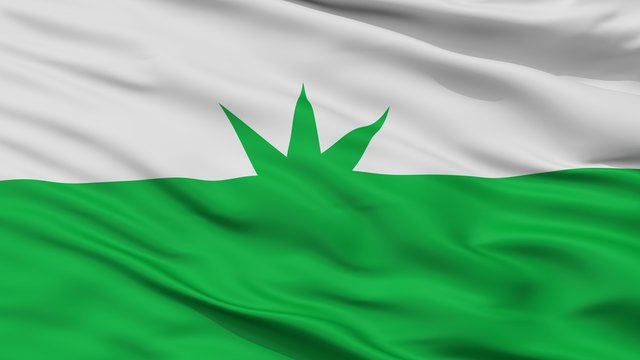 Piojo City Flag, Country Colombia, Atlantico Department, Closeup View