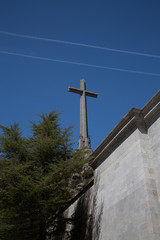  San Lorenzo de El Escorial. Outdoor view of The Valle de los Caidos or Valley of the Fallen. Build near Madrid, to honour and bury those who died in Spanish Civil War, including General Franco.