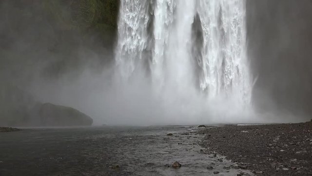 The great Skogafoss waterfall (Iceland)
