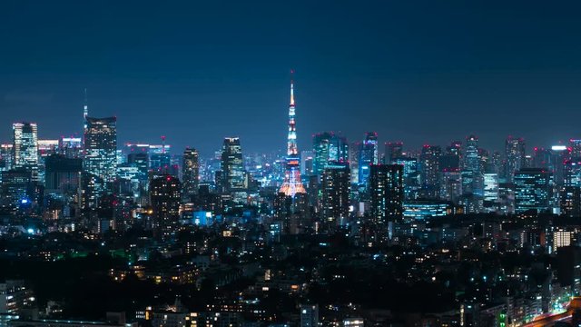 東京夜景・タイムラプス
