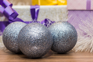 Grey balls and Christmas presents 