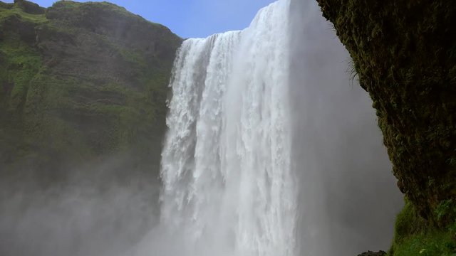 The great Skogafoss waterfall (Iceland)
