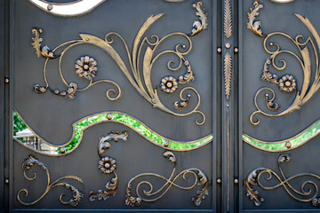 beautiful decorative metal elements forged wrought iron gates