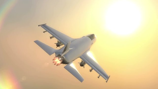 3D fighter jet animation