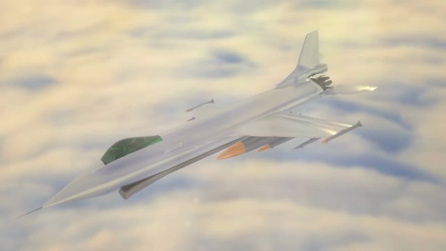 3D fighter jet animation