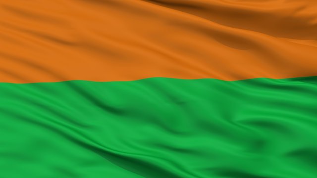 Torva City Flag, Country Estonia, Closeup View