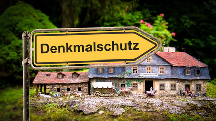 Fototapeta premium Schild 369 - Denkmalschutz
