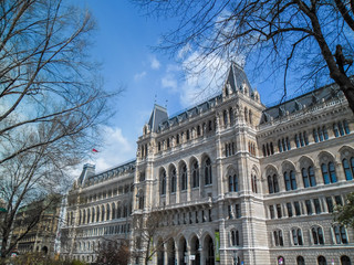 Vienna/Austria - April 2015: The gorgeous facade of the Town Hall from an side angle
