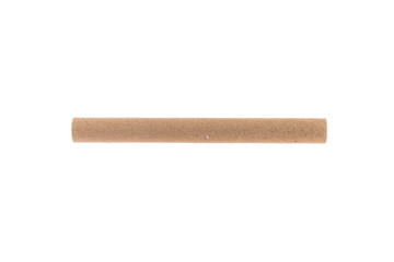 brown paper core isolated on white background with clipping path