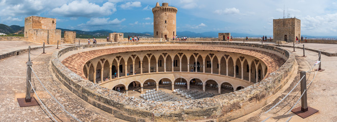 Palma de Mallorca city castle and houses