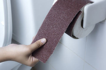 Toilet paper Rough surface Similar to sandpaper