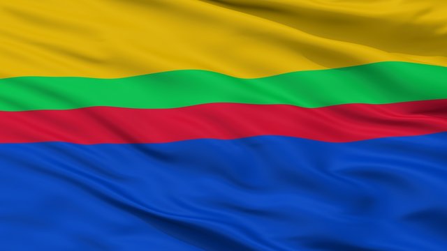 Appingedam City Flag, Country Netherlands, Closeup View
