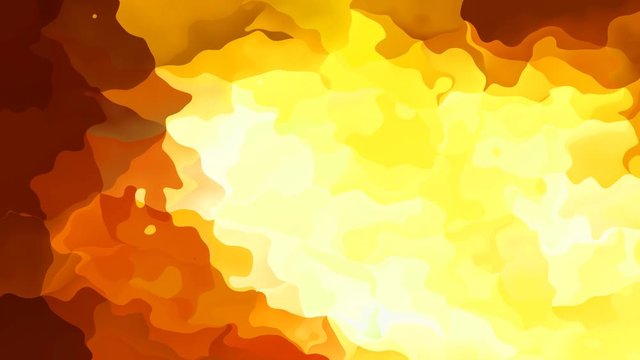 abstract animated stained background seamless loop video - watercolor effect - fiery yellow orange red color