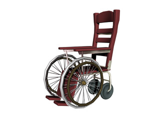 Fototapeta na wymiar Antiker Rollstuhl
