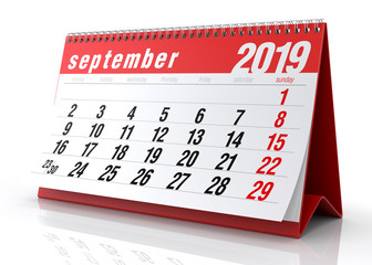 September 2019 Calendar.