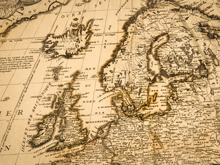 古地図　北ヨーロッパ
