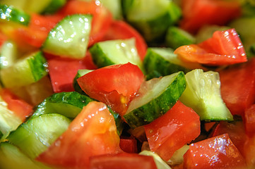 Fresh vegetable salad, closeup