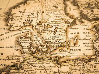 Fototapeta na wymiar 古地図　北ヨーロッパ