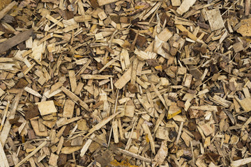 The texture of the wooden sawdust scattered on the surface as a coating.