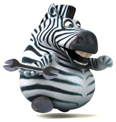 Fun zebra - 3D Illustration © Julien Tromeur