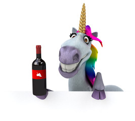 Fun unicorn - 3D Illustration