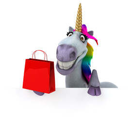 Fun unicorn - 3D Illustration