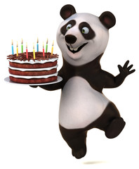 Fun panda - 3d illustration © Julien Tromeur