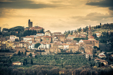 Fototapeta na wymiar La splendida città di Castiglion Fiorentino, Toscana Italia
