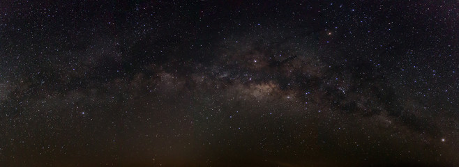 Milky way galaxy with stars and space dust in the universe. Panorama shot