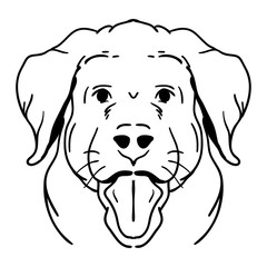 dog head front